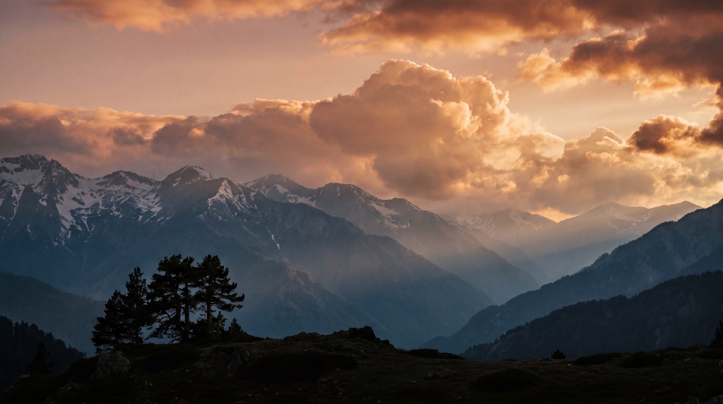 Bansko, Pirin mountains at golden hour